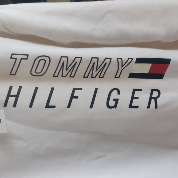 TOMMY HILFIGER Sport Warm Women's Logo Print White Sweatshirt. Size L - Picture 6 of 6